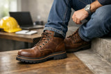 Bota masculina de couro para trabalho e rotina