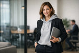 Como usar moletom no trabalho com presença
