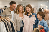 Casos de compra em família para vestir bem