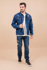 Jaqueta Jeans Masculina Flyers - 7150