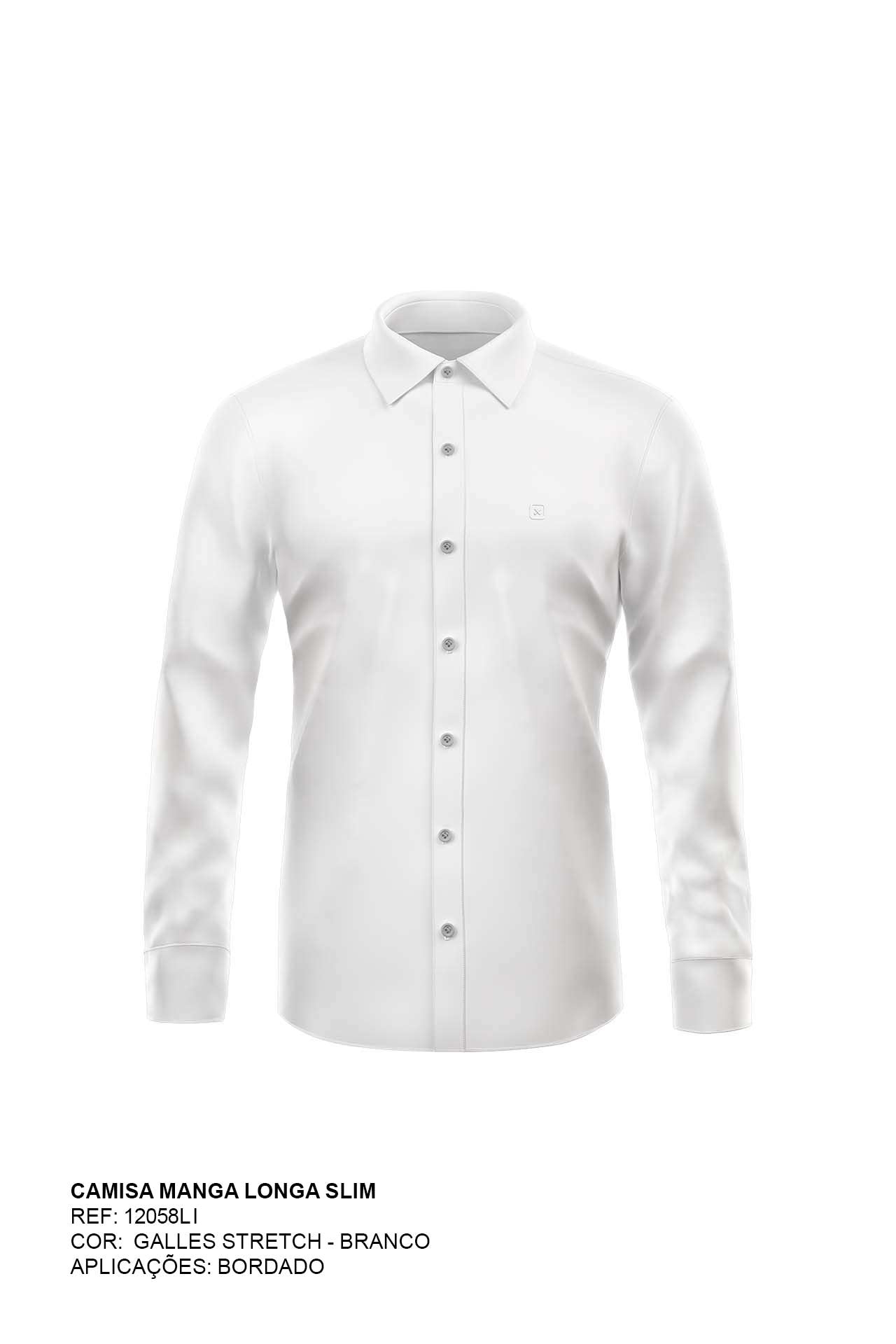 CAMISA SLIM TRICOLINE LISA BORDADA 12058Li INFANTIL