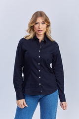 CAMISA SLIM TRICOLINE LISA BORDADA 12058L