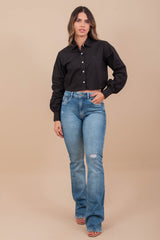 Camisa Cropped Feminina - 12144L