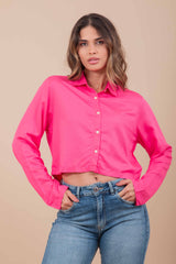 Camisa Cropped Feminina - 12144L