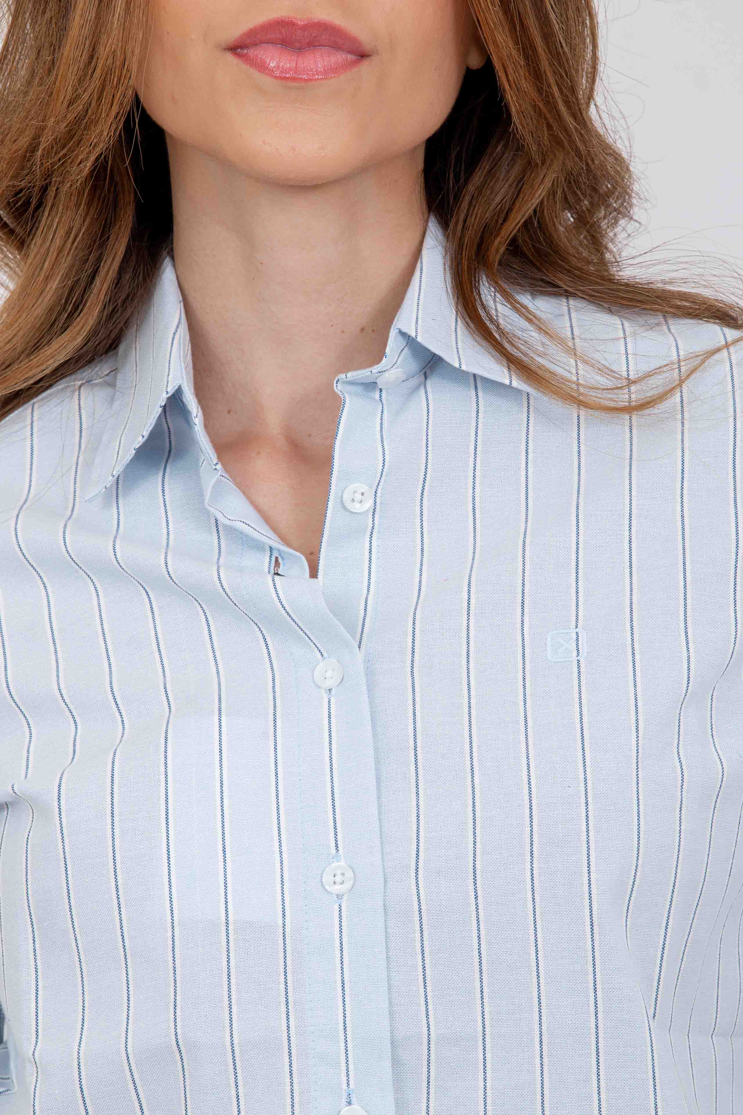 CAMISA SLIM SARJA BORDADA 12284C