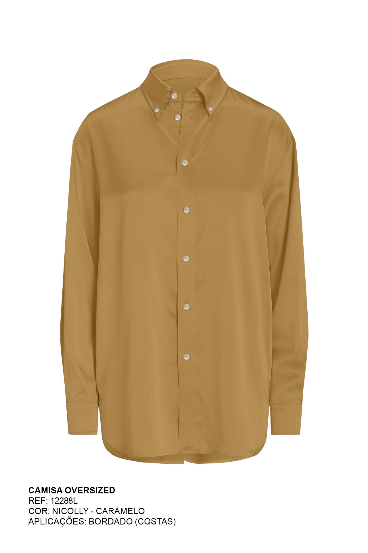 CAMISA OVERSIZED VISCOSE BORDADA 12288L