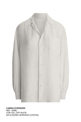 CAMISA OVERSIZED VISCOSE BORDADA 12289L