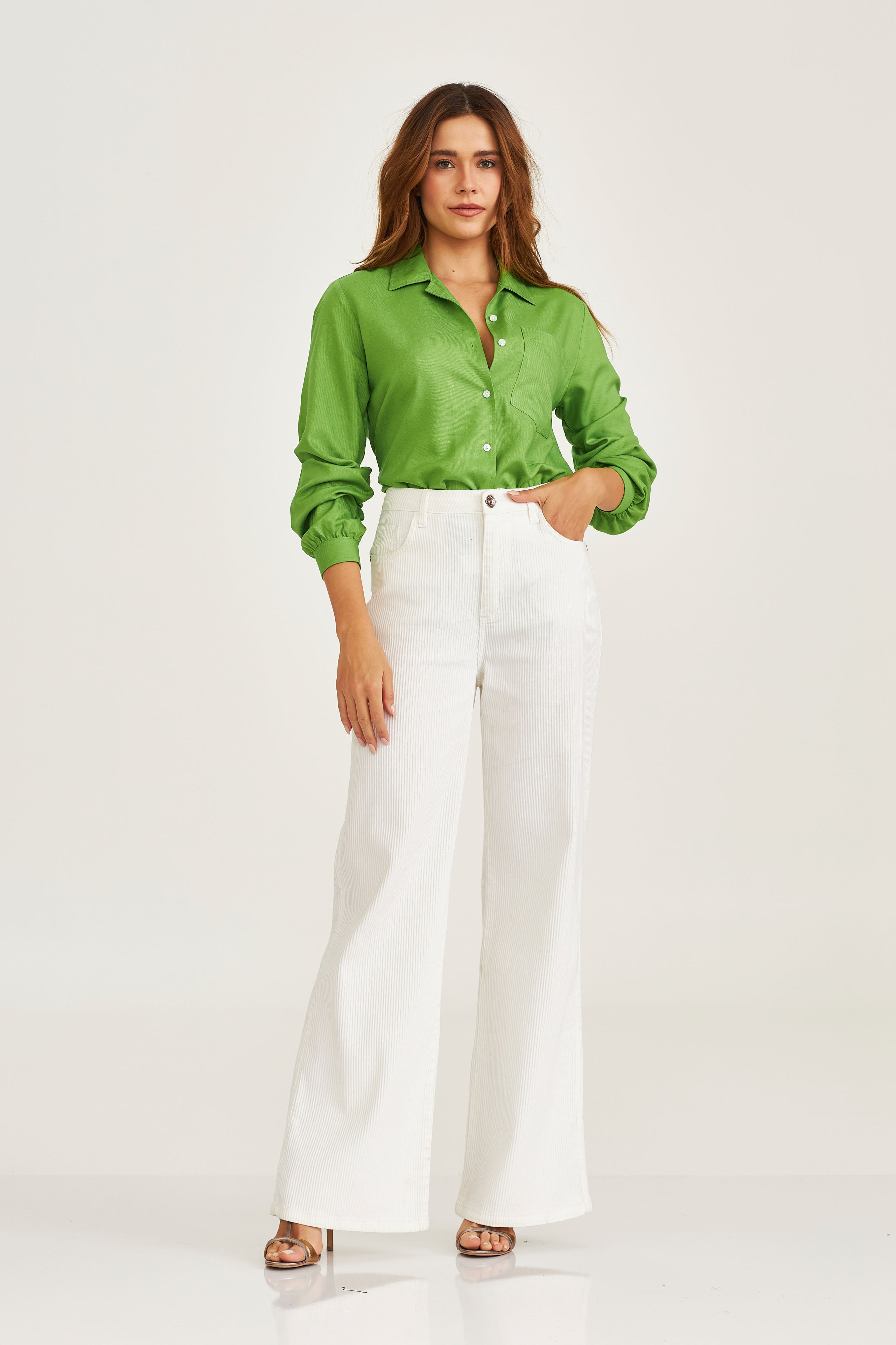 CAMISA OVERSIZED VISCOSE BORDADA 12289L