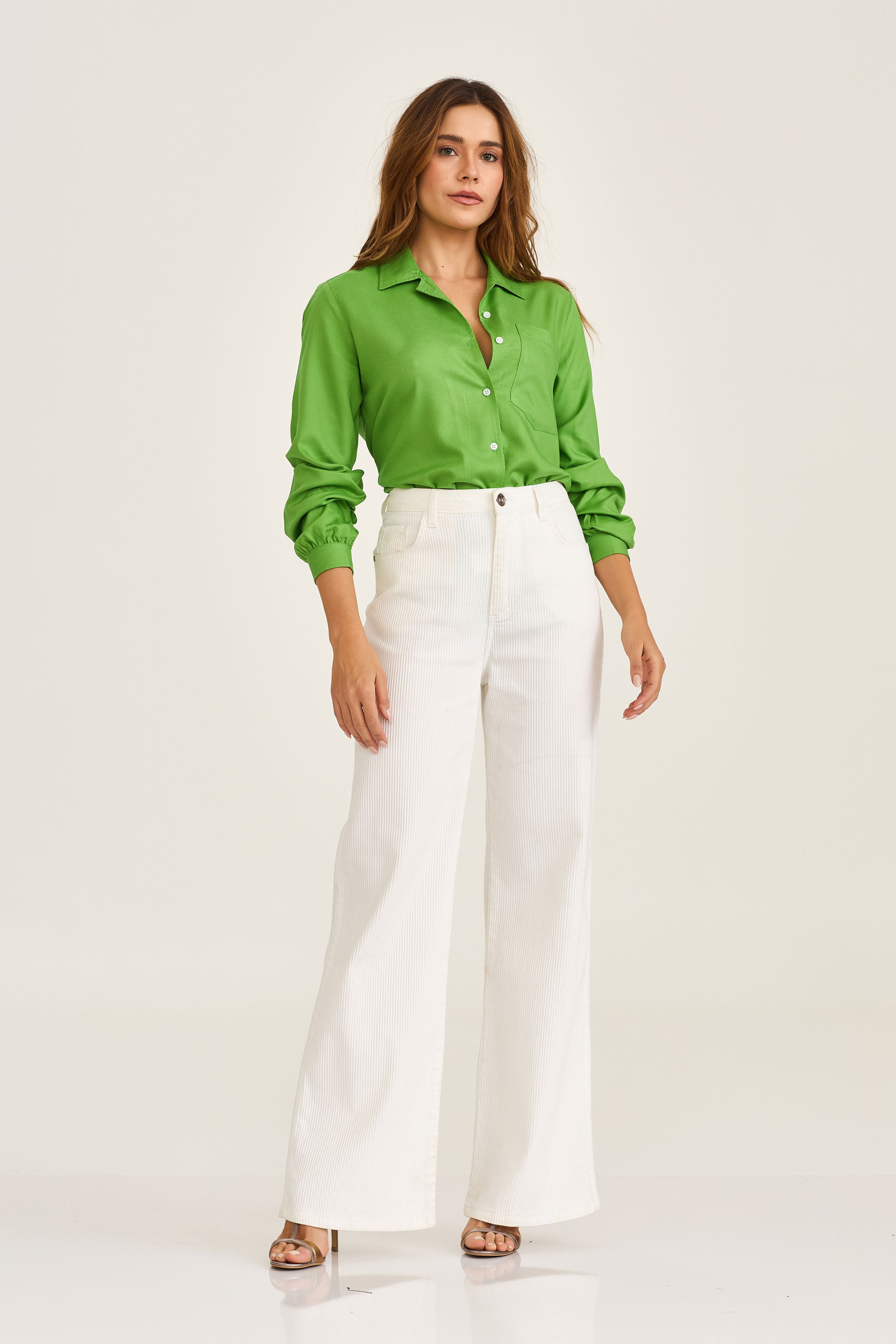 CAMISA OVERSIZED VISCOSE BORDADA 12289L