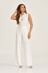 CAMISA SLIM VISCOSE BORDADA 12298C