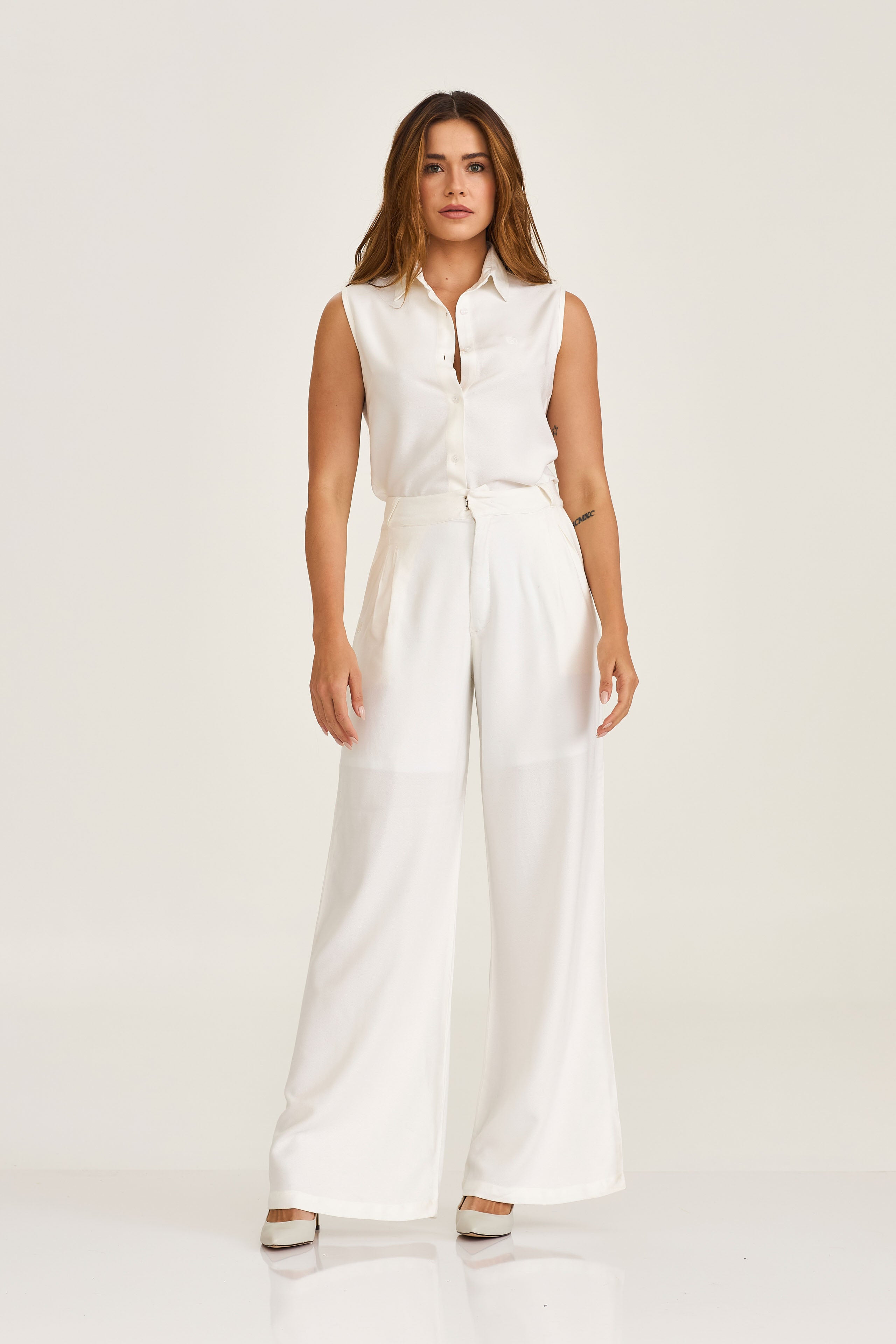 CAMISA SLIM VISCOSE BORDADA 12298C