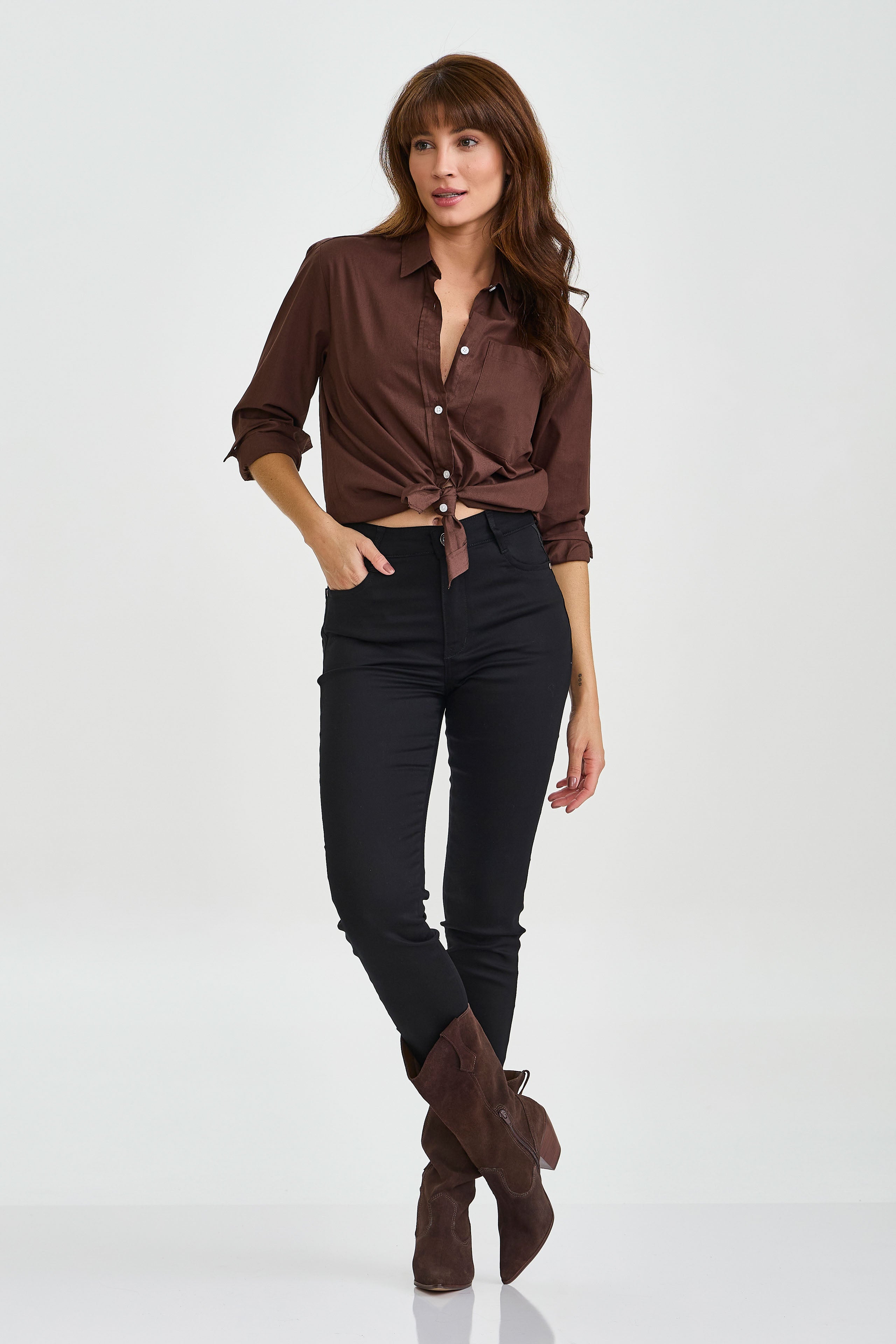 CAMISA OVERSIZED TRICOLINE BORDADA 12309L