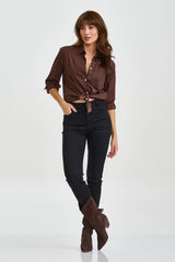 CAMISA OVERSIZED TRICOLINE BORDADA 12309L