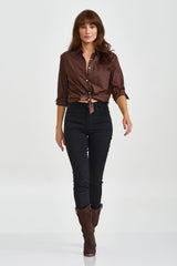 CAMISA OVERSIZED TRICOLINE BORDADA 12309L