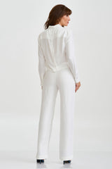 CAMISA CROPPED OXFORDINE BORDADA 12315L