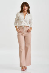 CAMISA CROPPED LINHO BORDADA 12316L