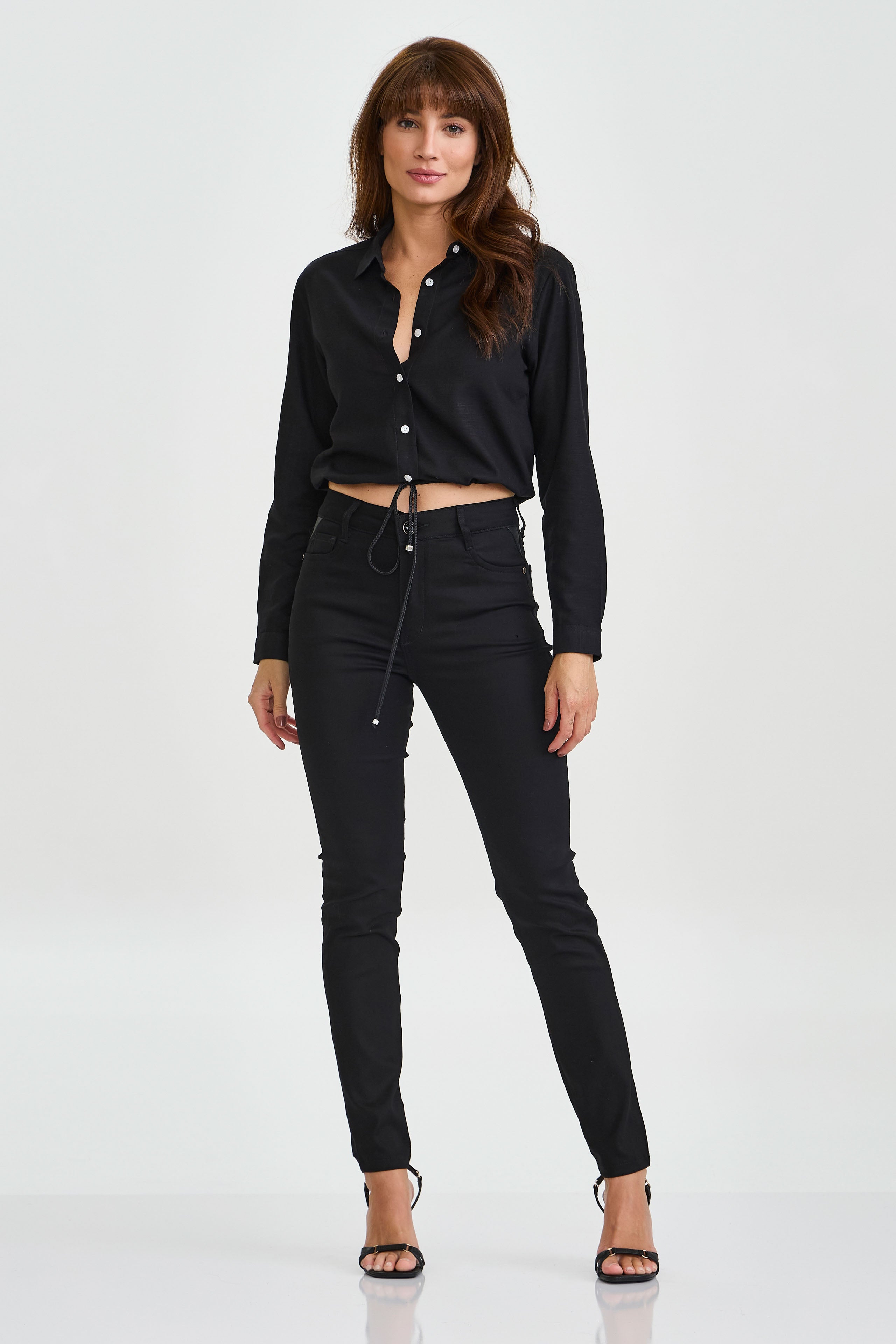 CAMISA CROPPED TAFETA PLAQUINHA 12317L