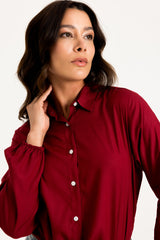 CAMISA MANGA BUFANTE SARJA BORDADO 12352L