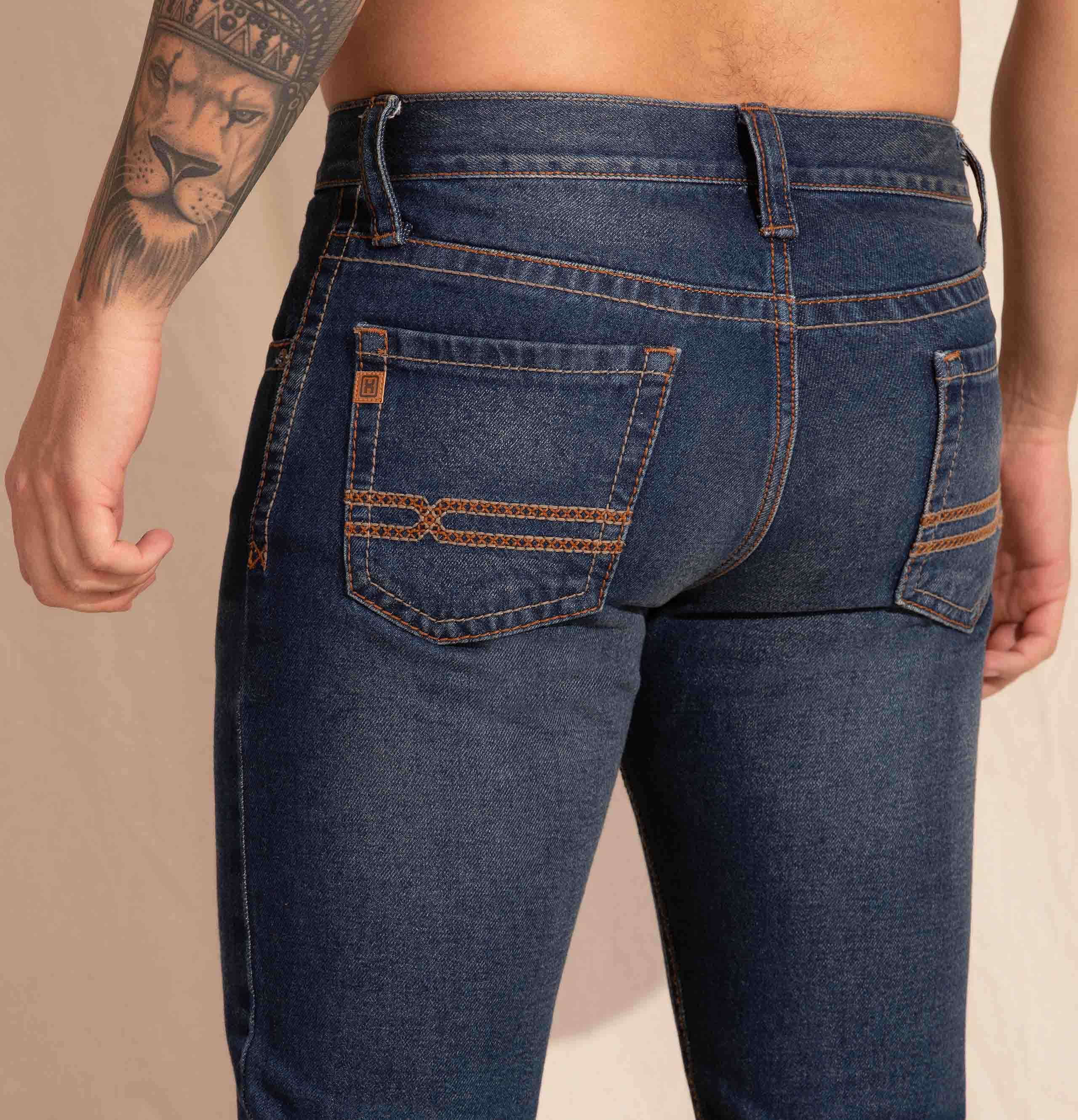 CALCA JEANS X3 RELAXED RIGID BORDADA 18026