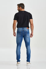 CALCA JEANS REGULAR STRETCH BORDADA 18291