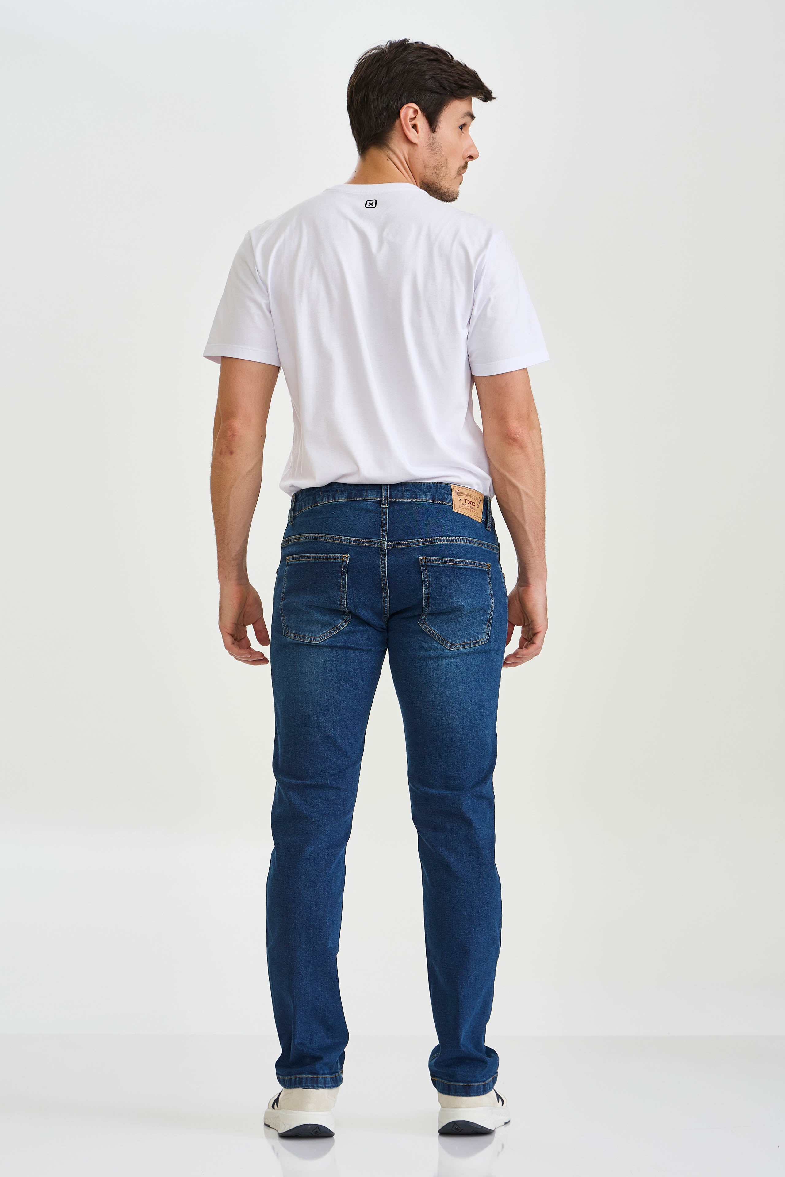 CALCA JEANS SLIM STRETCH BORDADA 18292
