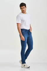 CALCA JEANS REGULAR STRETCH BORDADA 18296