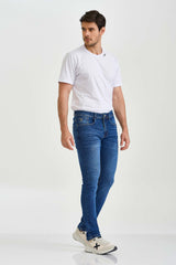 CALCA JEANS SLIM STRETCH BORDADA 18299