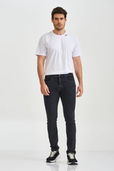 CALCA JEANS SLIM STRETCH BORDADA 18301