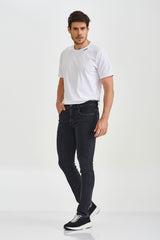 CALCA JEANS SLIM STRETCH BORDADA 18301
