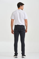 CALCA JEANS SLIM STRETCH BORDADA 18301