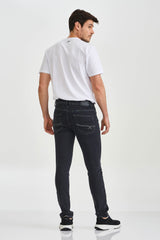 CALCA JEANS SLIM STRETCH BORDADA 18301