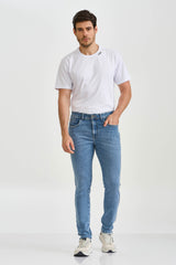 CALCA JEANS SLIM STRETCH BORDADA 18304