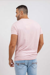 Camiseta Masculina Rosa Logo Branco E Preto Custom X - 191155