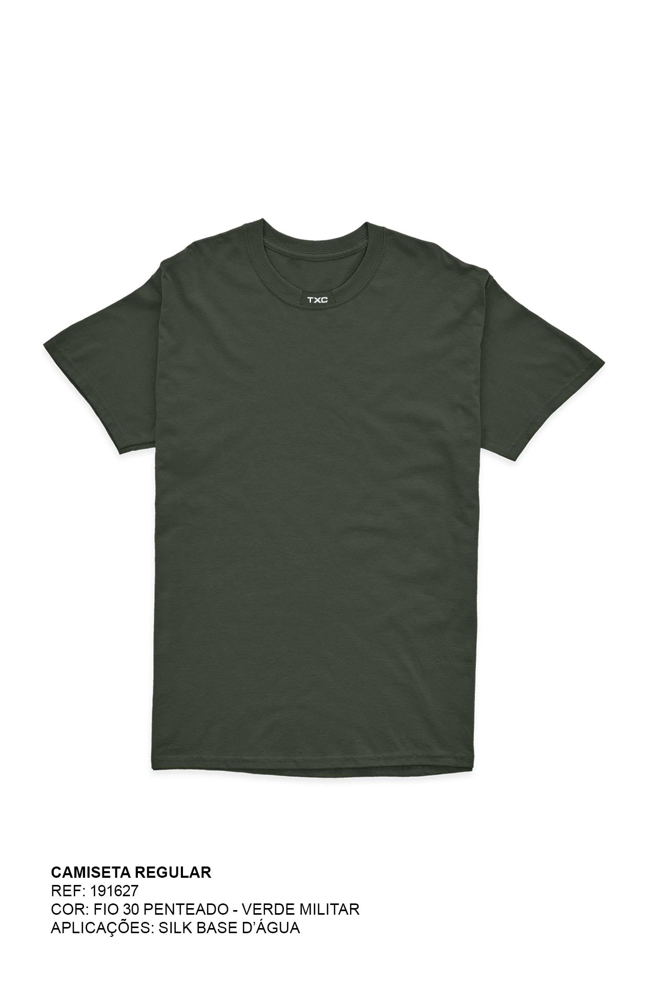 CAMISETA REGULAR MEIA MALHA PENTEADA ESTAMPADA 191627