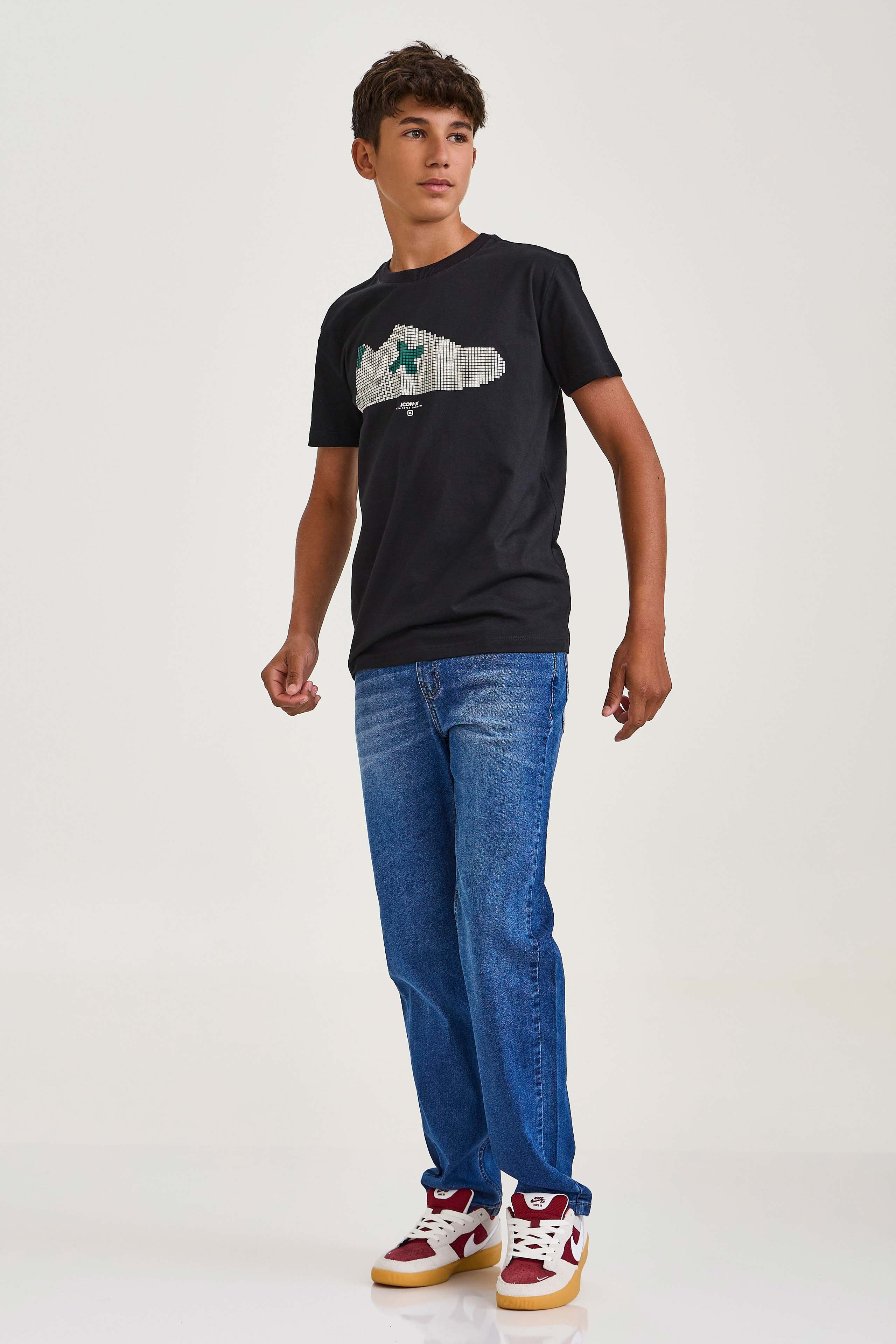 CAMISETA REGULAR MEIA MALHA ESTAMPADA 192297i INFANTIL