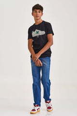 CAMISETA REGULAR MEIA MALHA ESTAMPADA 192297i INFANTIL