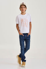 CAMISETA REGULAR MEIA MALHA PENTEADA ESTAMPADA 192310i INFANTIL