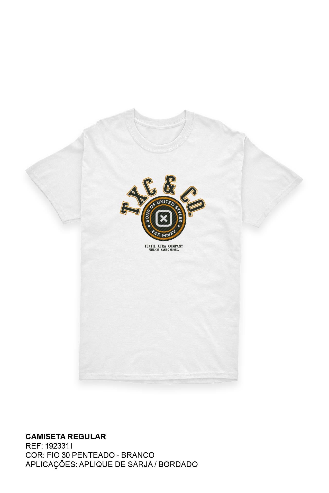 CAMISETA MEIA MALHA PENTEADA REGULAR ESTAMPADA 192331i INFANTIL