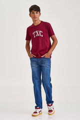 CAMISETA REGULAR MEIA MALHA PENTEADA ESTAMPADA 192333i INFANTIL