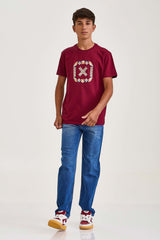 CAMISETA REGULAR MEIA MALHA PENTEADA ESTAMPADA 192334i INFANTIL