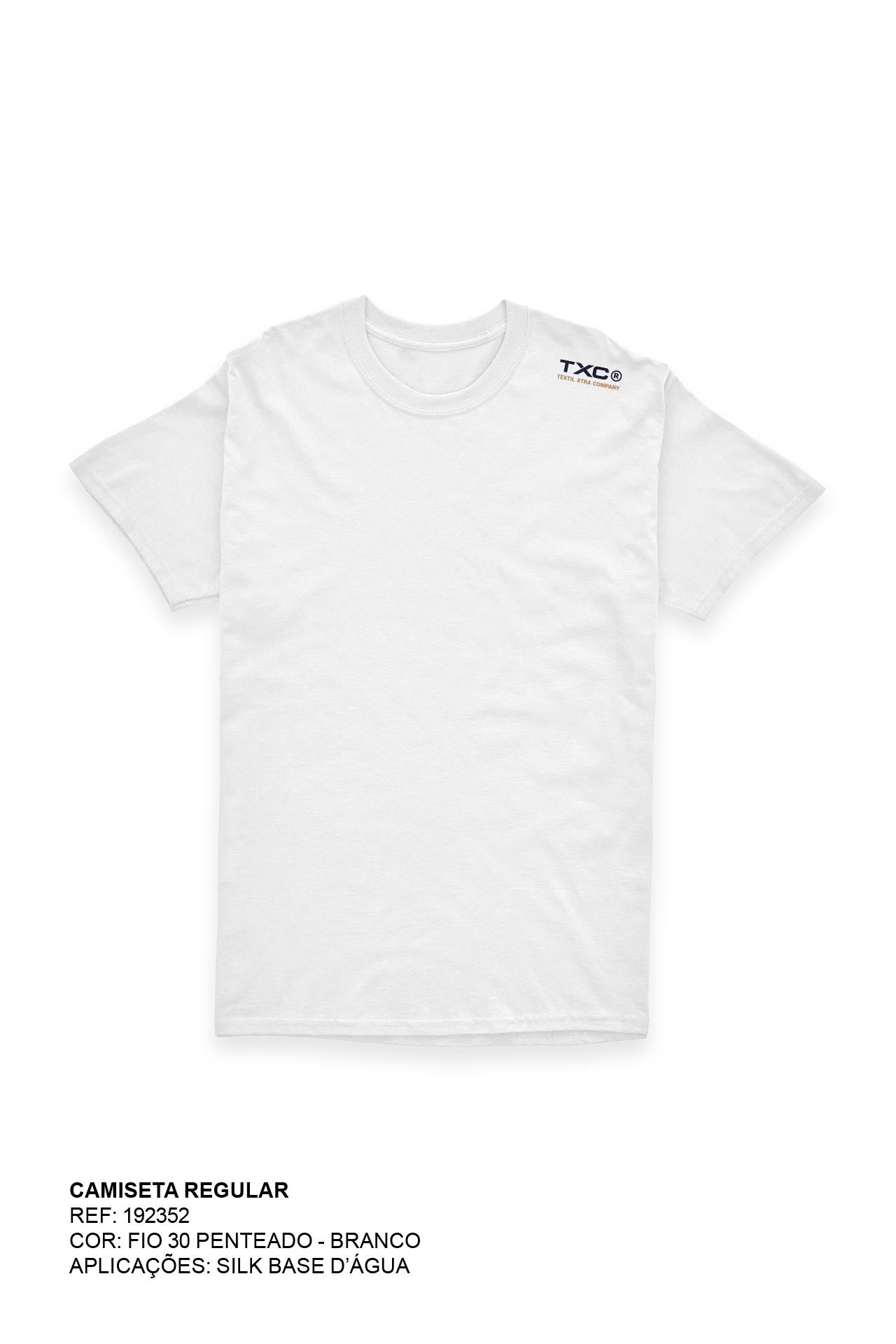 CAMISETA REGULAR MEIA MALHA PENTEADA ESTAMPADA 192352P