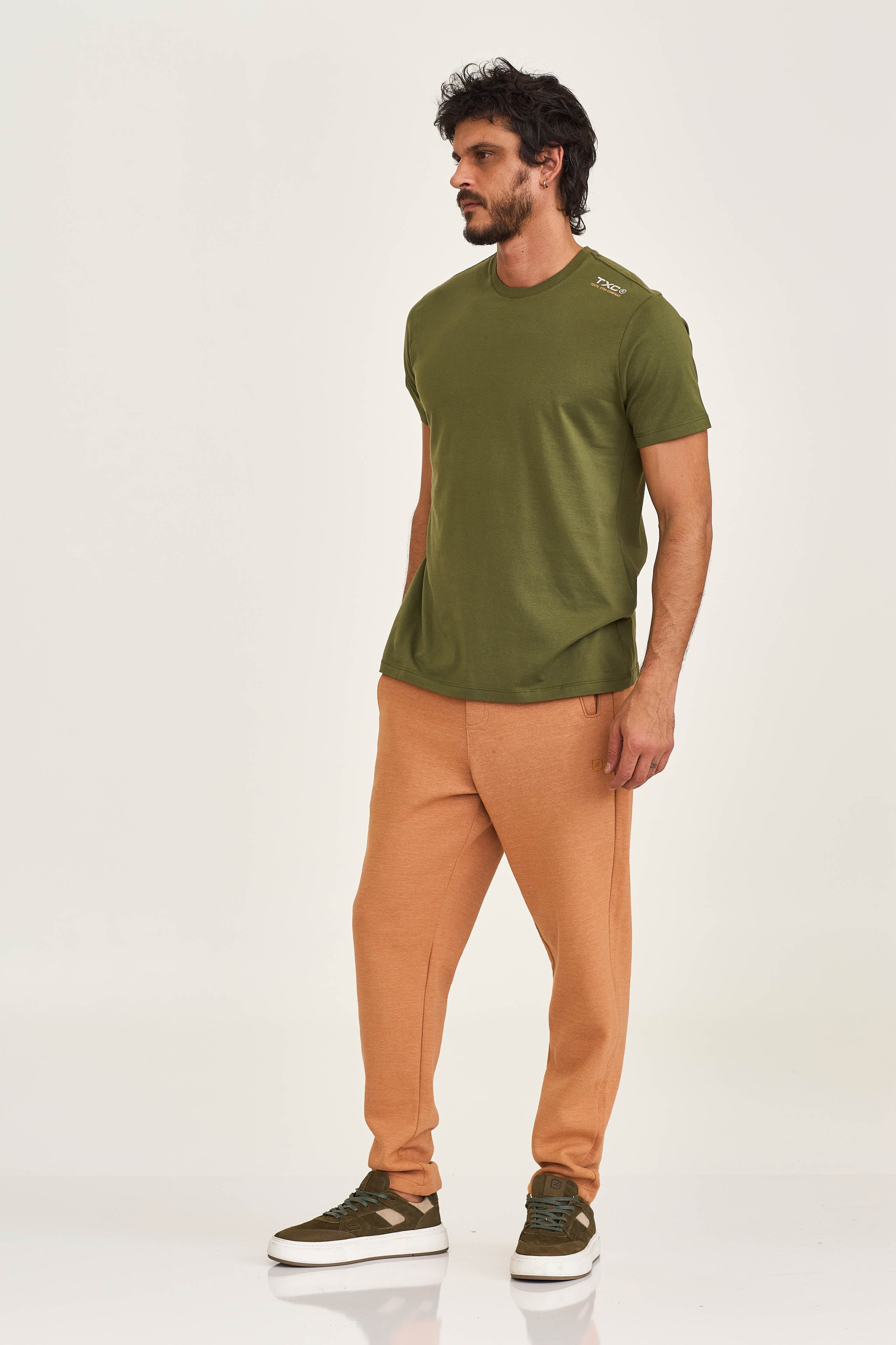 CAMISETA REGULAR MEIA MALHA PENTEADA ESTAMPADA 192352P