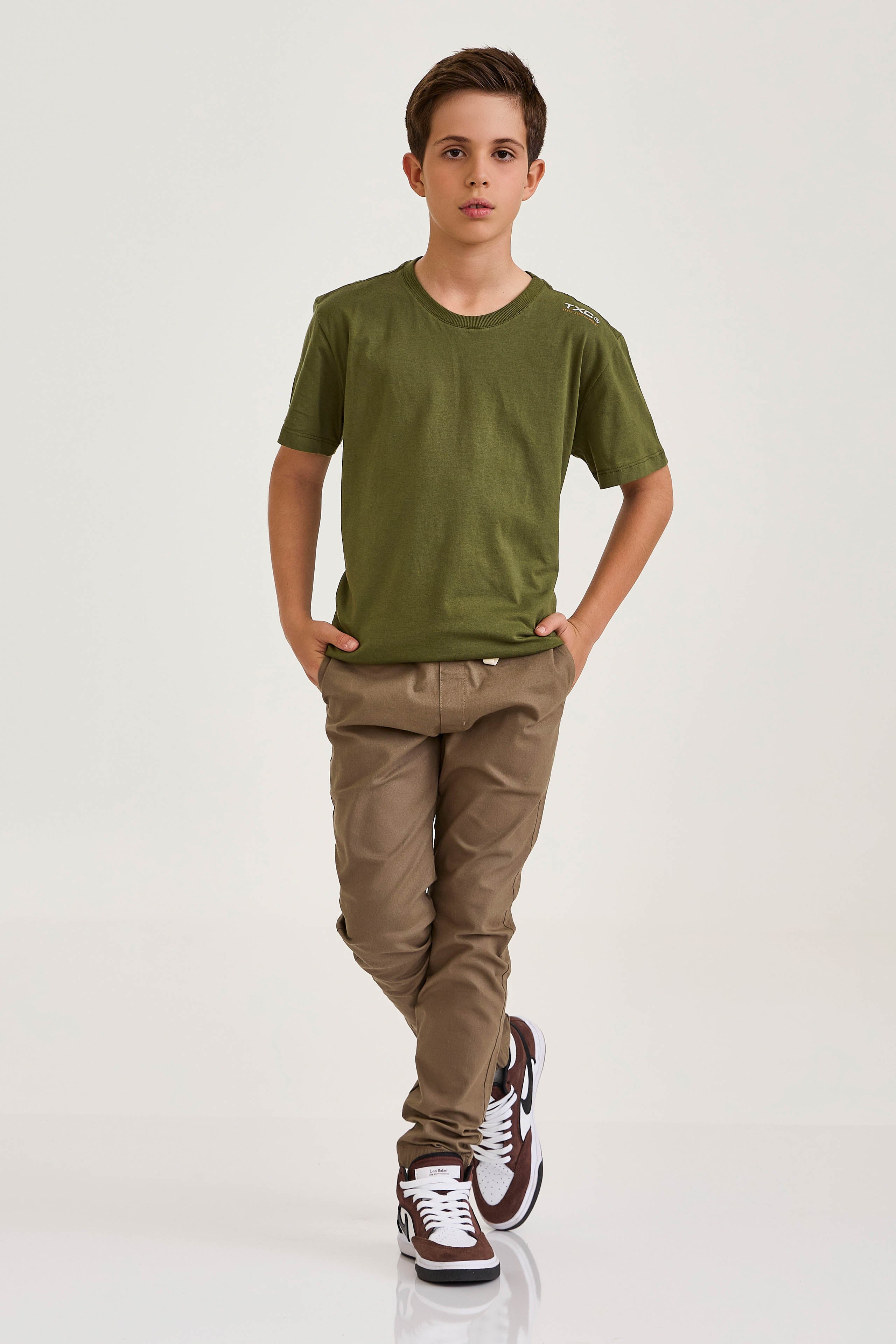 CAMISETA REGULAR MEIA MALHA PENTEADA ESTAMPADA 192352i INFANTIL