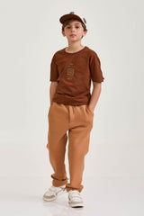 CAMISETA REGULAR MEIA MALHA PENTEADA ESTAMPADA 192380i INFANTIL