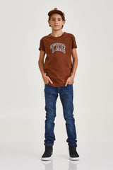 CAMISETA REGULAR MEIA MALHA PENTEADA ESTAMPADA 192385i INFANTIL