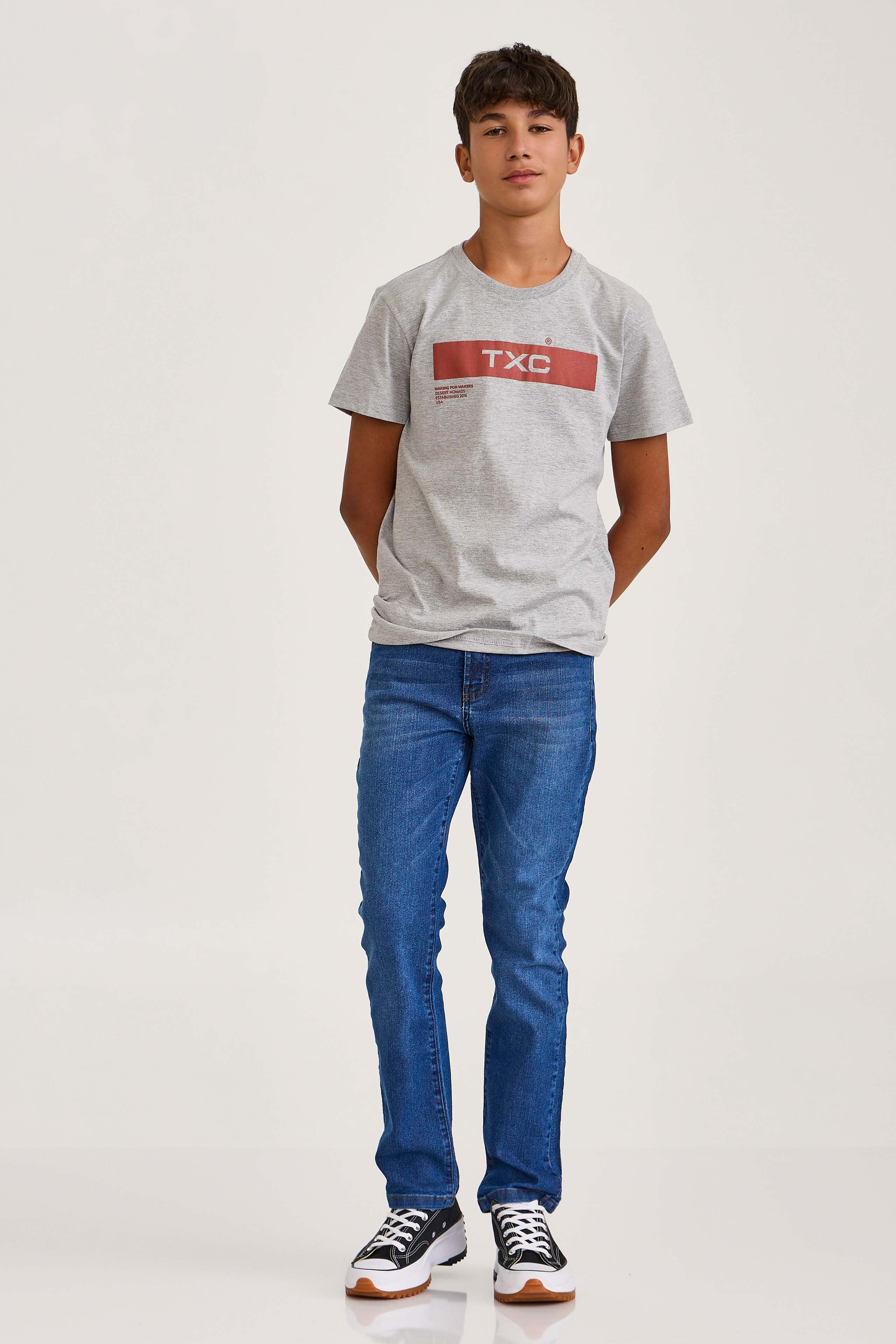 CAMISETA REGULAR MEIA MALHA PENTEADA ESTAMPADA 192386i INFANTIL