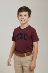 CAMISETA REGULAR MEIA MALHA PENTEADA BORDADA 192389i INFANTIL