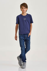 CAMISETA REGULAR MEIA MALHA PENTEADA ESTAMPADA 192391i INFANTIL