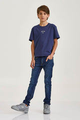 CAMISETA REGULAR MEIA MALHA PENTEADA ESTAMPADA 192391i INFANTIL