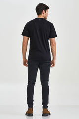 CAMISETA REGULAR MEIA MALHA PENTEADA ESTAMPADA 192408